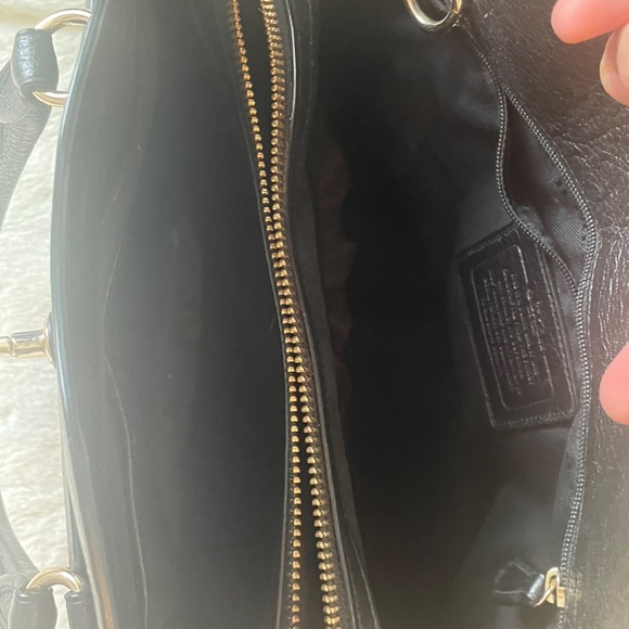 Authentic Coach satchel, black and gold twist-Lock and top handle bag - Picture 12 of 16